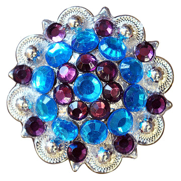 Capri And Amethyst Crystals Berry Headstall Saddle Tack Cowgirl Hilason